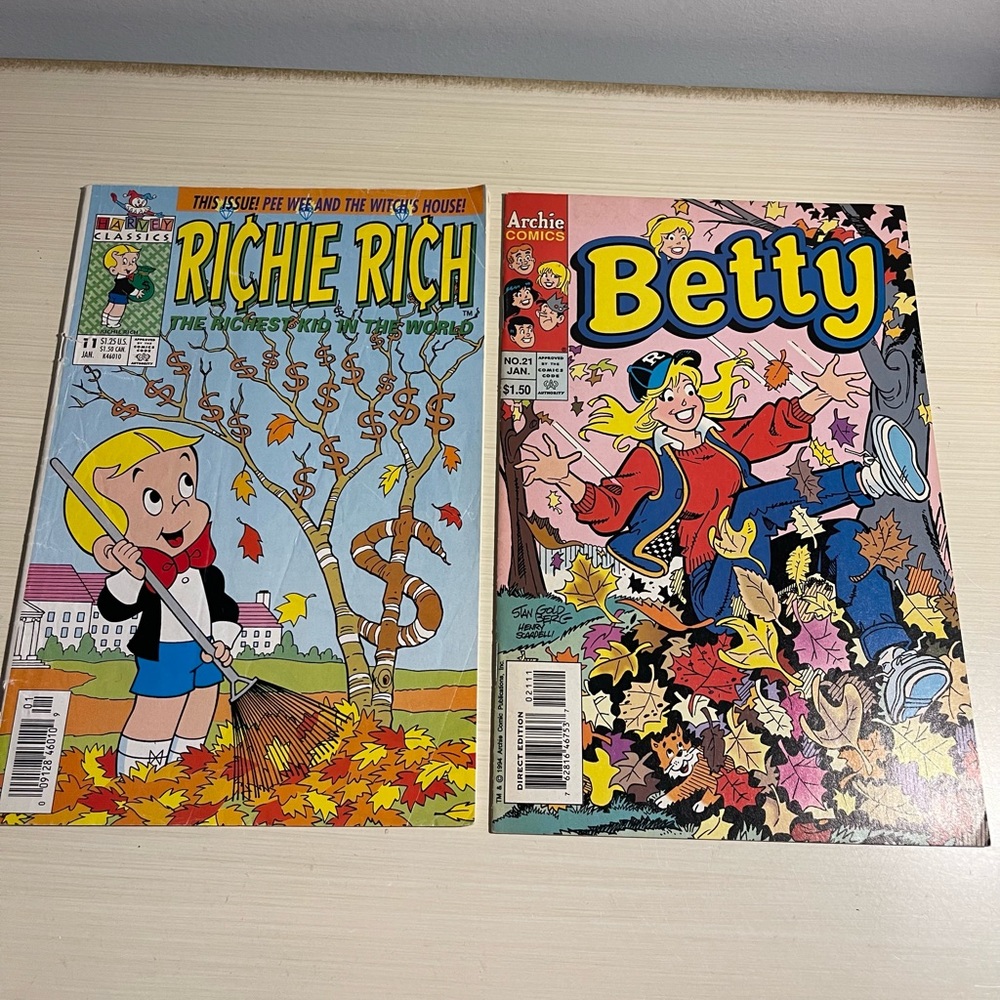 2-Comic Books- Richie Rich- Harvey Classics & Betty- Archie Comics